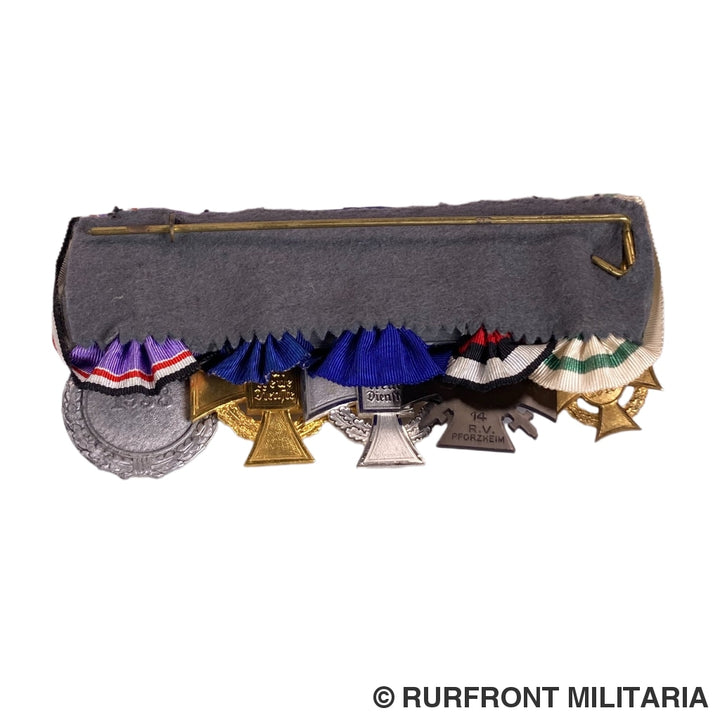 5-Delige Duitse Ordensspange Wo1 Veteraan Luftschutz