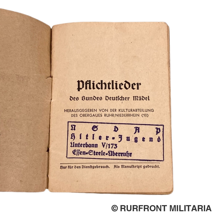 Bdm Papierset Mädelschaftsführerin Margarete Dahlbeck