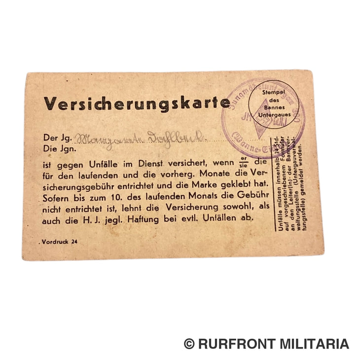 Bdm Papierset Mädelschaftsführerin Margarete Dahlbeck