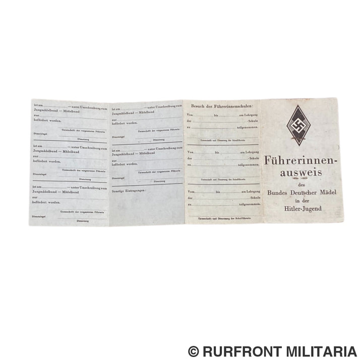 Bdm Papierset Mädelschaftsführerin Margarete Dahlbeck