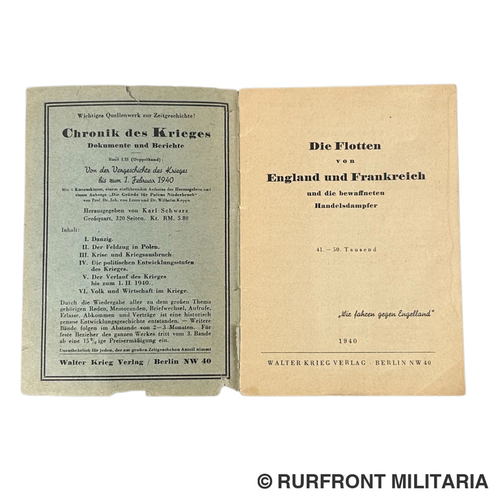 Boekje die Flotten von England und Frankreich 1940