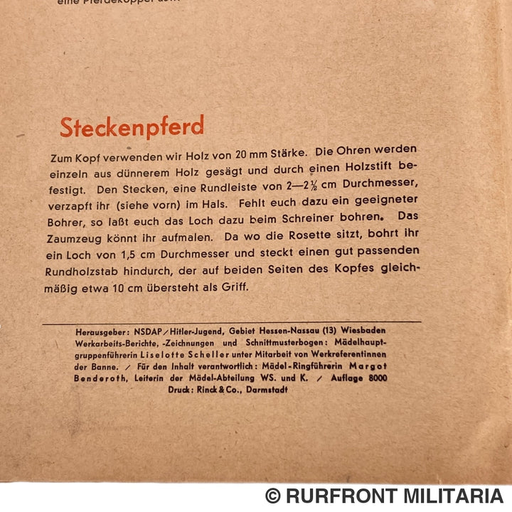 Boekje Spielzeug Für Den Weihnachts-Markt 1942 Bdm