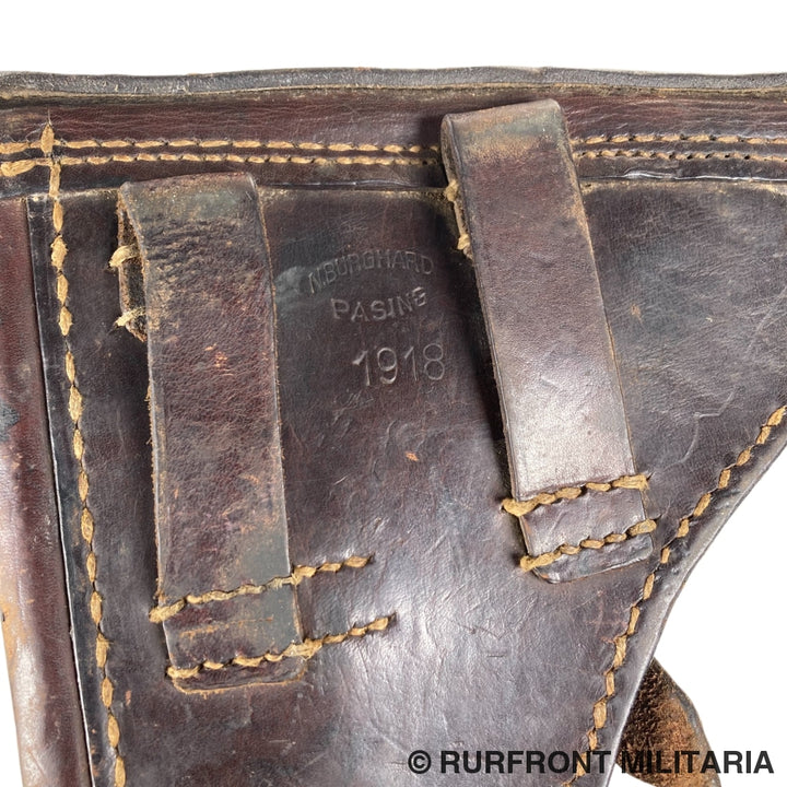 Duits Wo1 P08 Holster N.burghard Pasing 1918