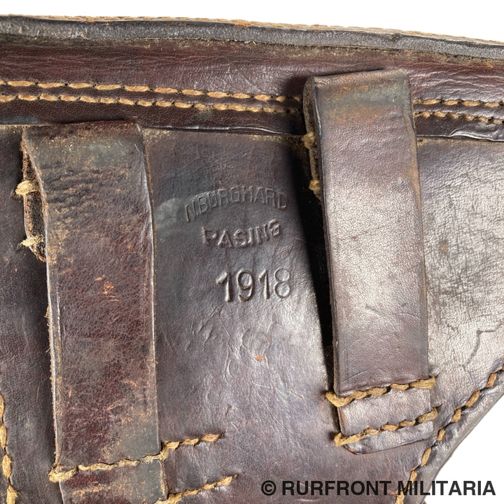 Duits Wo1 P08 Holster N.burghard Pasing 1918
