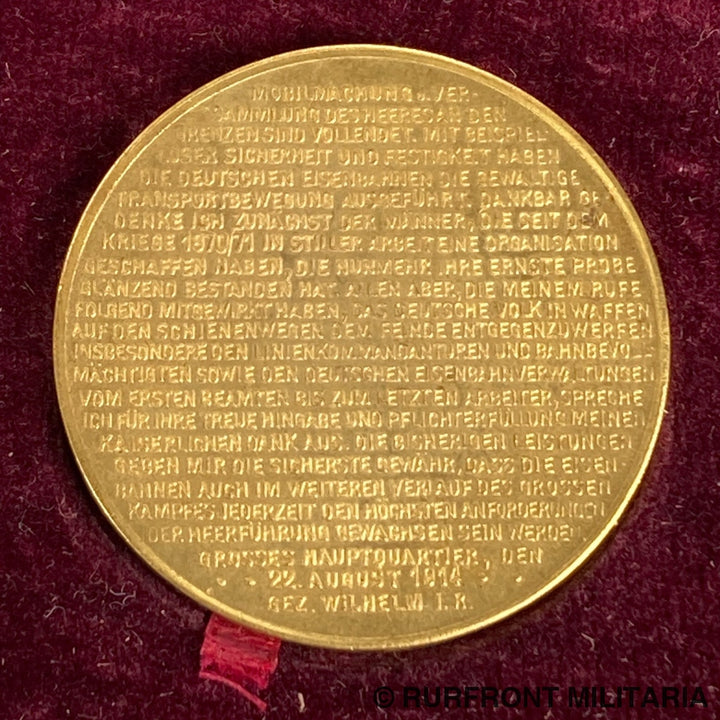 Duitse Wo1 Medaille Der König Rief Und Alle Kamen 1914/15