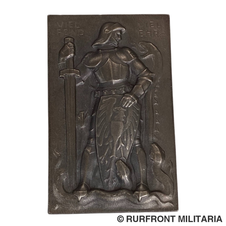 Duitse Wo1 Penning In Etui Eiserner Ritter Elberfeld 1915