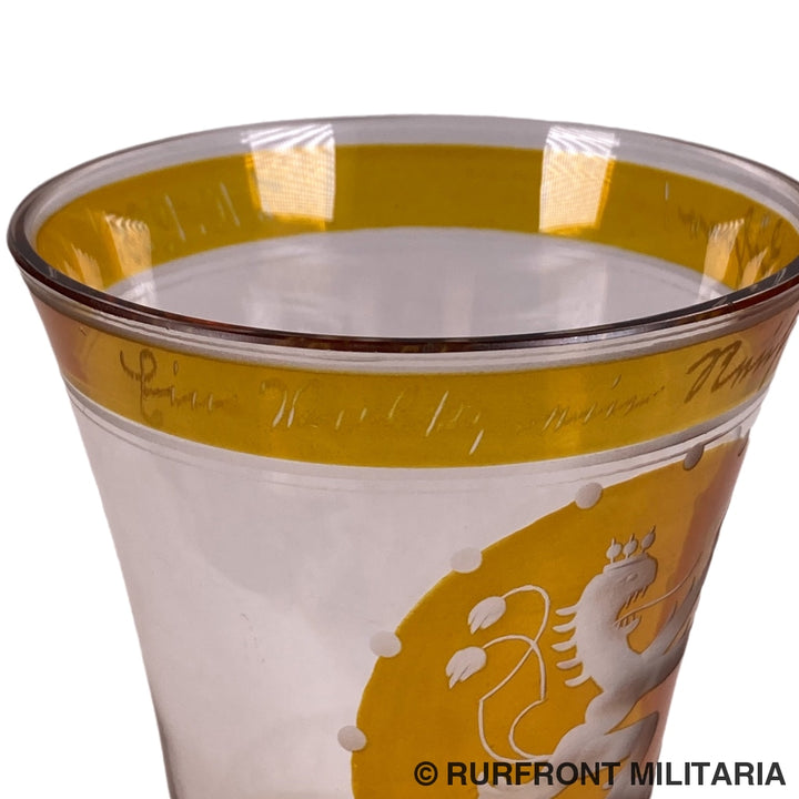 Glazen Beker Ranftbecher Sudetenland Anschluss 1.10.1938