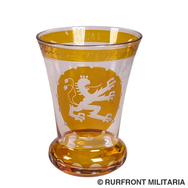 Glazen Beker Ranftbecher Sudetenland Anschluss 1.10.1938 Glazen Beker Ranftbecher Sudetenland Anschluss 1.10.1938