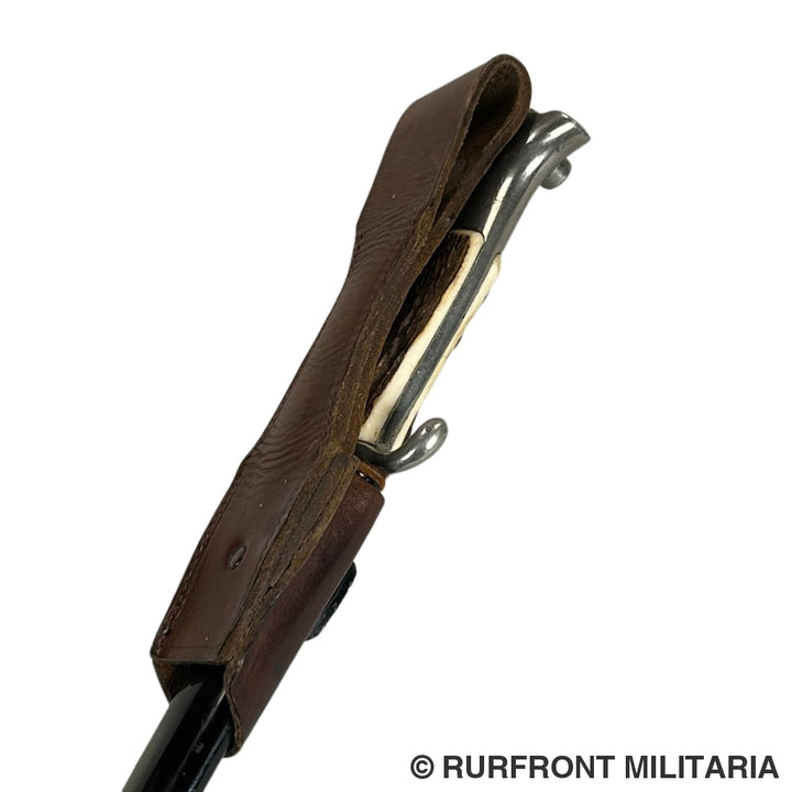 K98 Extraseitengewehr/Dress Bayonet Met Hirschhorngriffschalen Hörster Korte Variant Frog.