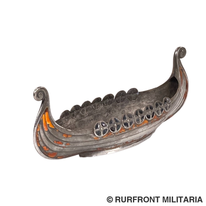 Luftwaffe Miniatuur Verzilverd Wiking Schip Fliegerhorst Stavanger Sola Noorwegen
