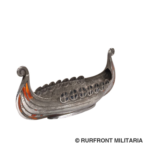 Luftwaffe Miniatuur Verzilverd Wiking Schip Fliegerhorst Stavanger Sola Noorwegen Luftwaffe Miniatuur Verzilverd Wiking Schip Fliegerhorst Stavanger Sola Noorwegen