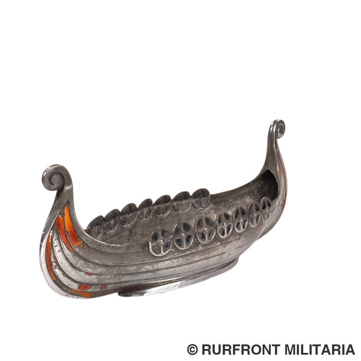 Luftwaffe Miniatuur Verzilverd Wiking Schip Fliegerhorst Stavanger Sola Noorwegen