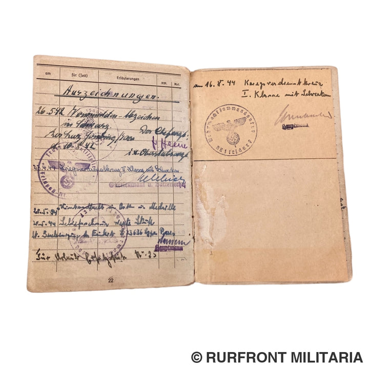 Luftwaffe Soldbuch Kanonier Wilhelm Haase