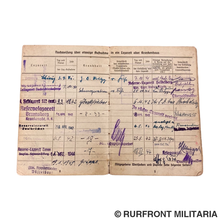 Luftwaffe Soldbuch Kanonier Wilhelm Haase