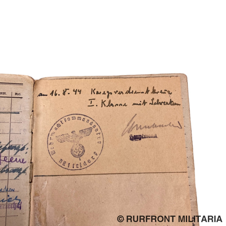 Luftwaffe Soldbuch Kanonier Wilhelm Haase