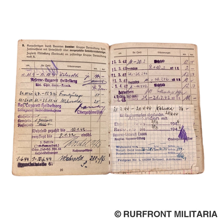 Luftwaffe Soldbuch Kanonier Wilhelm Haase