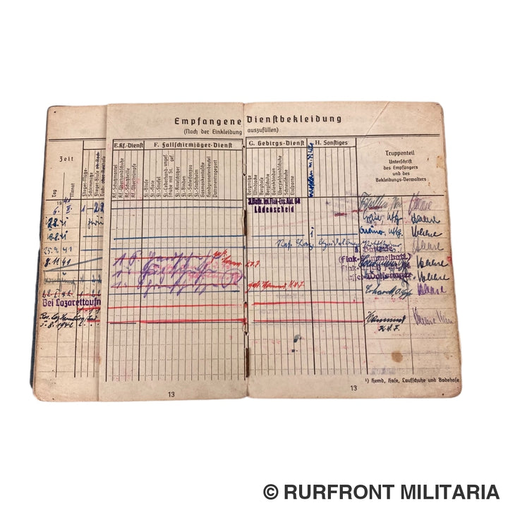 Luftwaffe Soldbuch Kanonier Wilhelm Haase