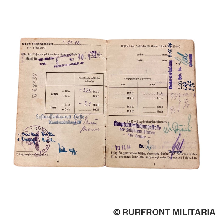 Luftwaffe Soldbuch Kanonier Wilhelm Haase