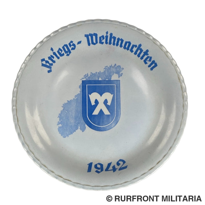 Porseleinen Bord Kriegsweihnachten 1942 Noorwegen