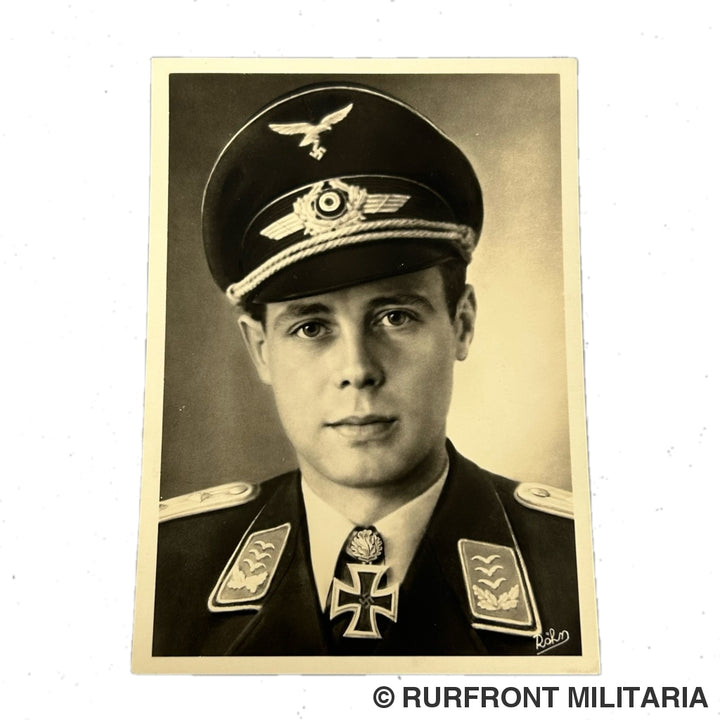 Postkaart Luftwaffe Hauptmann Robert-Georg Freiherr Von Malapert Genannt Neufville Ritterkreuzträger