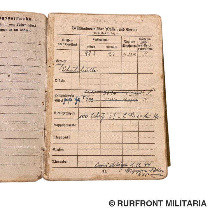 Soldbuch Obergefreiter Hermann Gütsche Metz Kreta