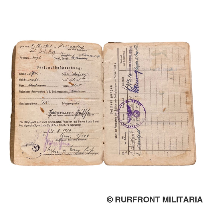 Soldbuch Obergefreiter Hermann Gütsche Metz Kreta