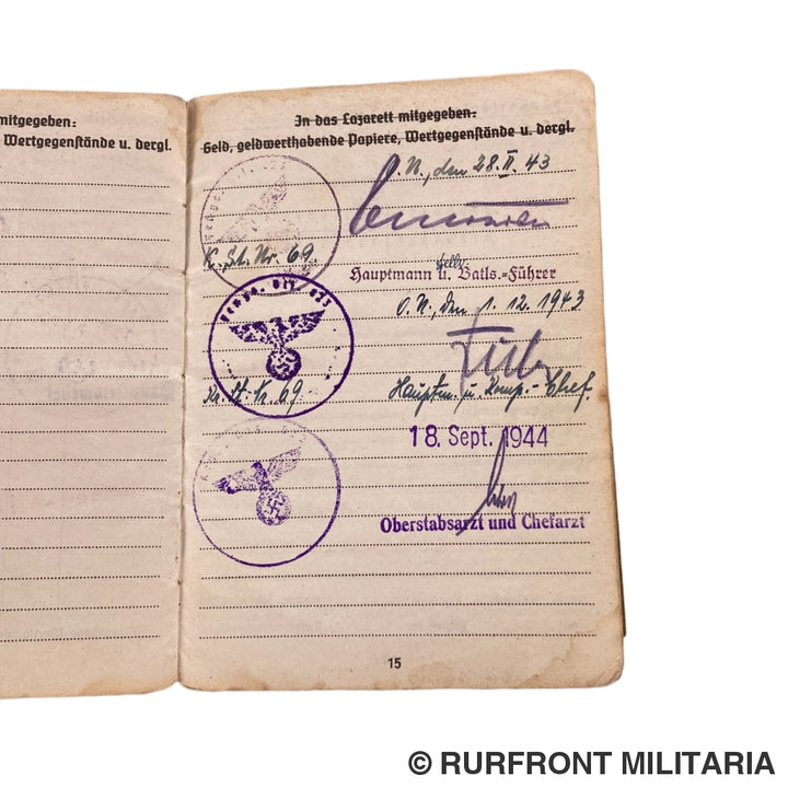 Soldbuch Obergefreiter Hermann Gütsche Metz Kreta