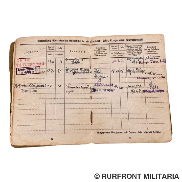Soldbuch Obergefreiter Hermann Gütsche Metz Kreta