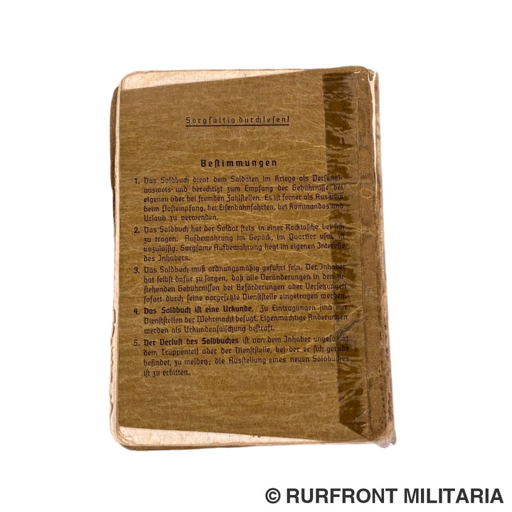 Soldbuch Obergefreiter Hermann Gütsche Metz Kreta