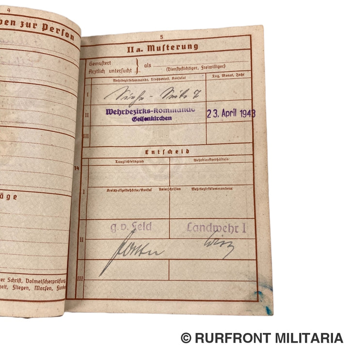 Wehrpass Set Walter Jllmann Wo1 Veteraan
