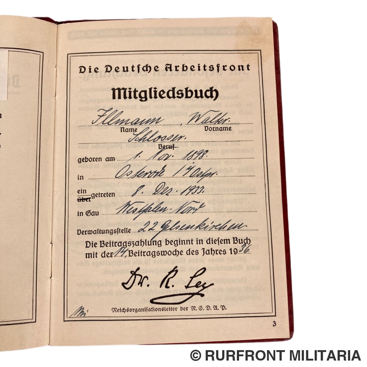 Wehrpass Set Walter Jllmann Wo1 Veteraan