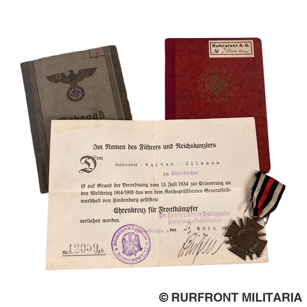 Wehrpass Set Walter Jllmann Wo1 Veteraan Wehrpass Set Walter Jllmann Wo1 Veteraan