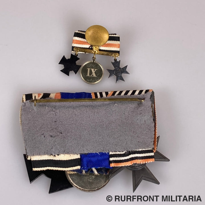 3-Delige Wo1 Ordensspange Met Miniatuur.