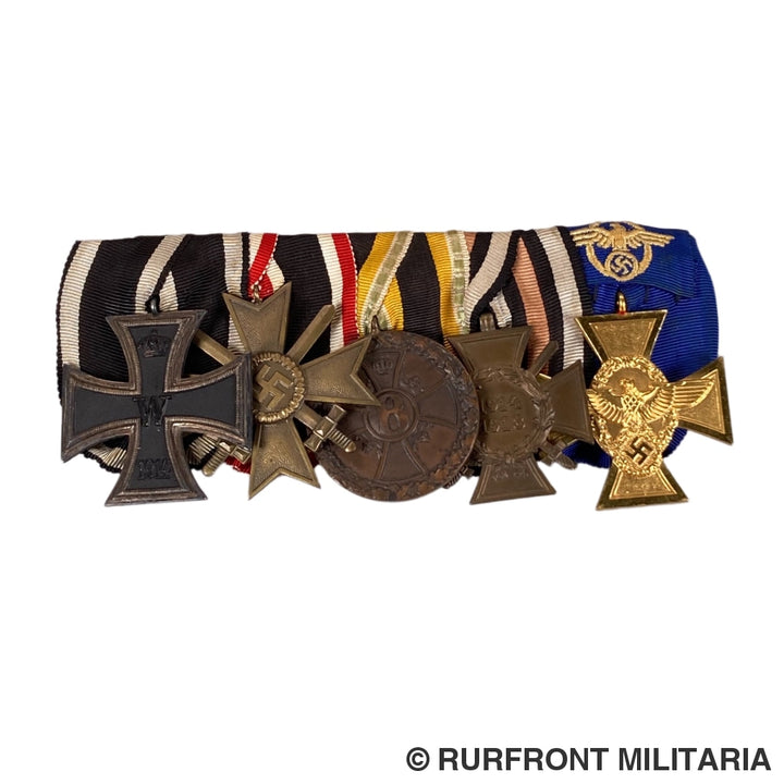 5 Delige Duitse Ordensspange Polizei