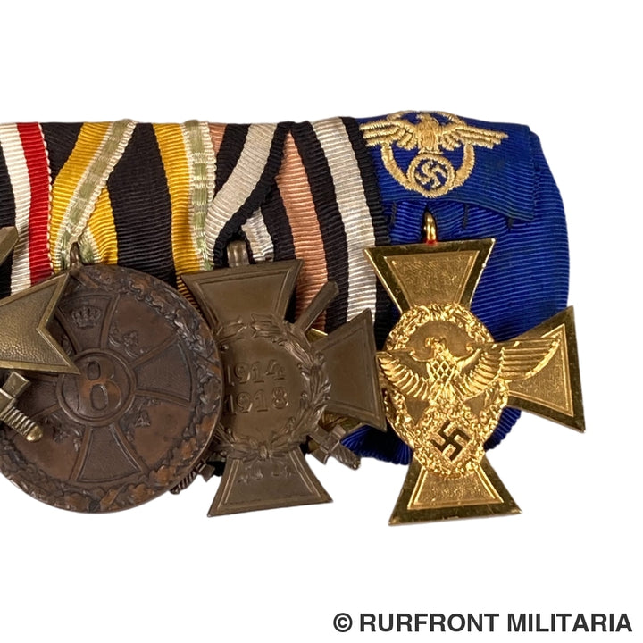 5 Delige Duitse Ordensspange Polizei