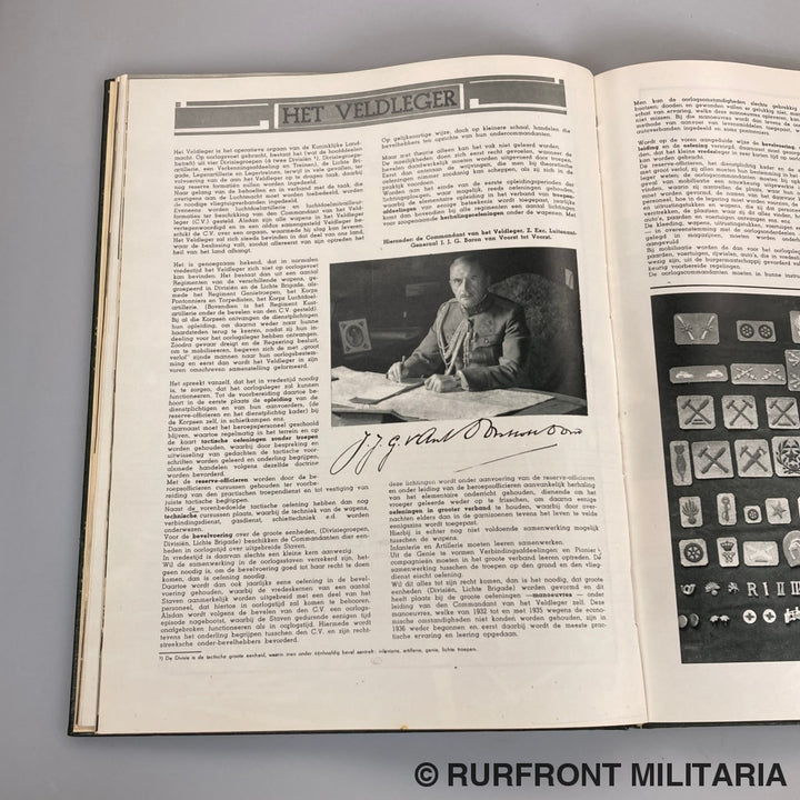 Boek De Koninklijke Nederlandsche Landmacht Op Naam Van Majoor J.f.a. Crefcoeur