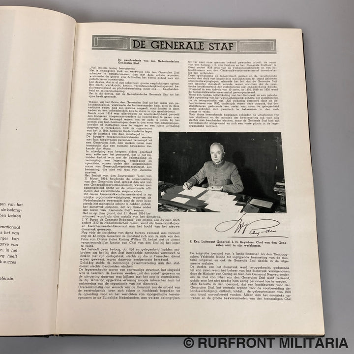Boek De Koninklijke Nederlandsche Landmacht Op Naam Van Majoor J.f.a. Crefcoeur