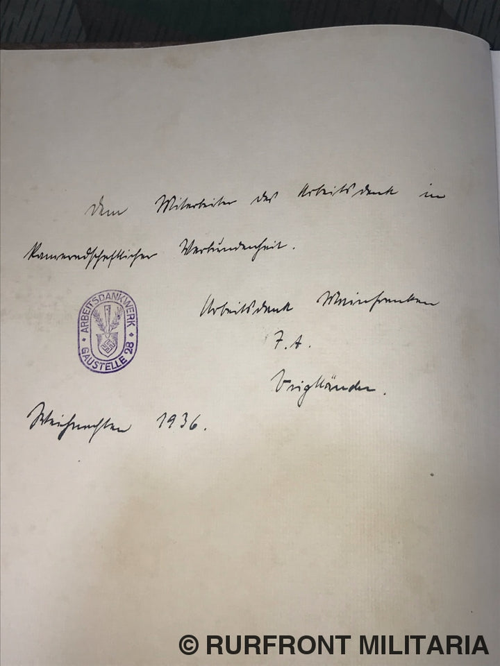 Boek R.a.d. Unser Arbeitsgau 28 Franken 1935