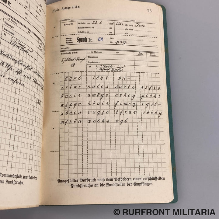 Funkvorschrift Der Luftwaffe Heft 7 Funkbetrieb Flakartillerie Kampfgeschwader 53 Legion Condor