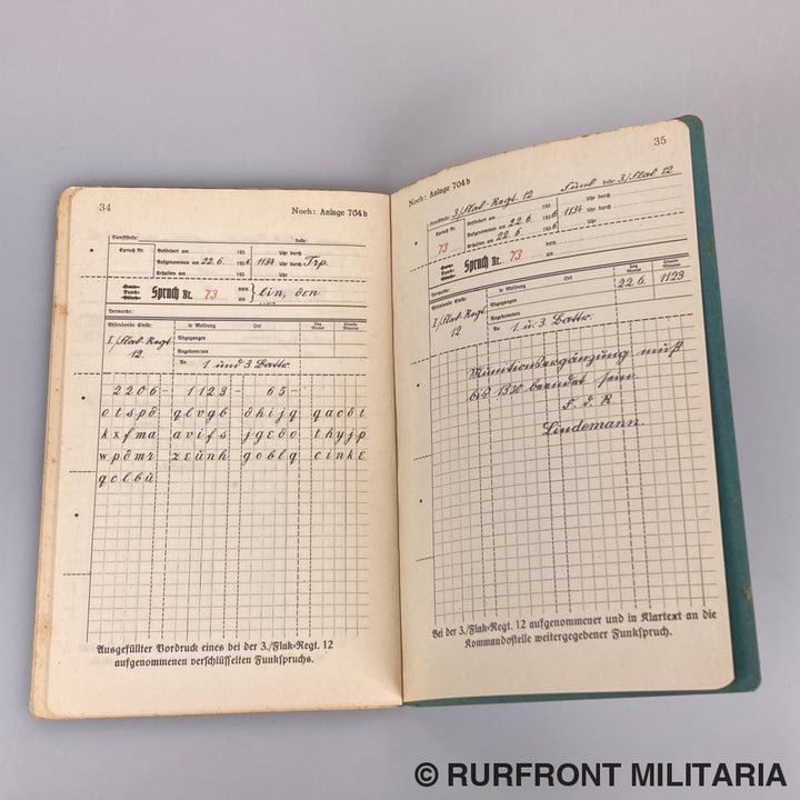 Funkvorschrift Der Luftwaffe Heft 7 Funkbetrieb Flakartillerie Kampfgeschwader 53 Legion Condor