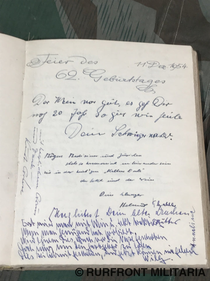 Gastenboek Offizierskasino Reserve Lazarett Kaiserswerth