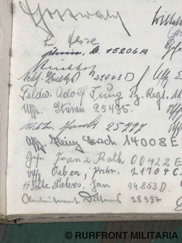Gastenboek Offizierskasino Reserve Lazarett Kaiserswerth