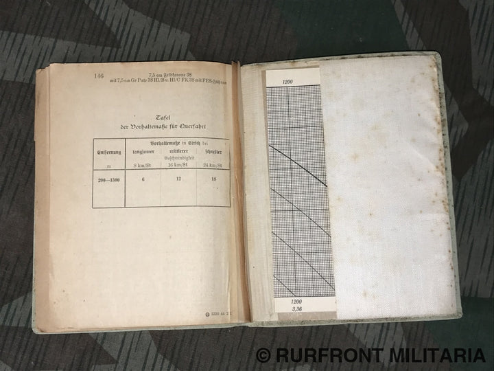 Hdv. 119/144 Schusstafel Für Die 7 5 Cm Feldkanone 38.