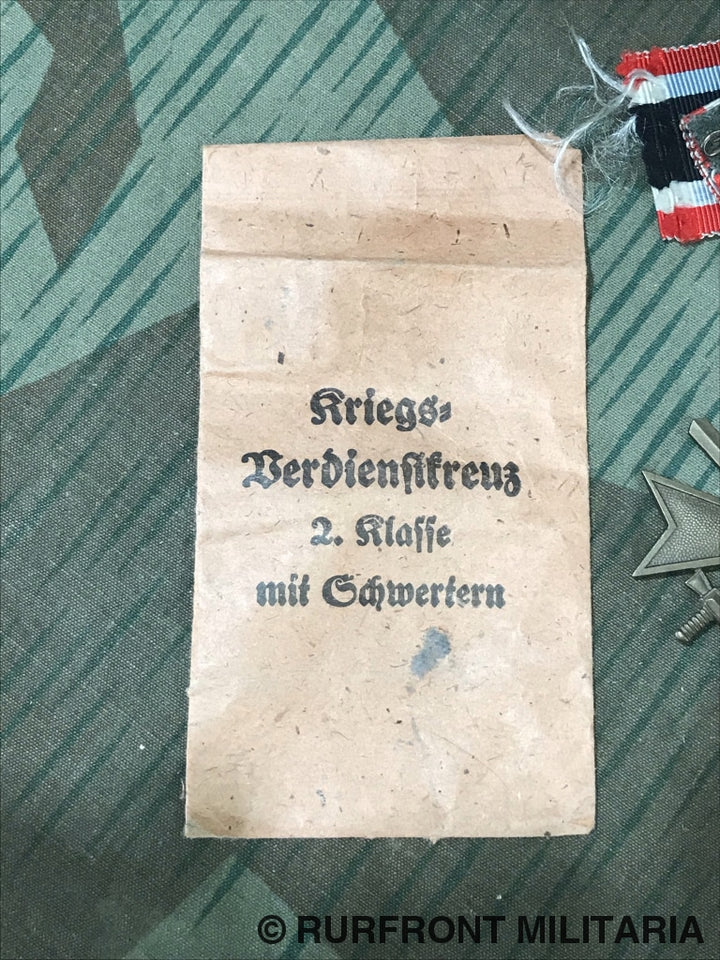 Kriegsverdienstkreuz Ms Matching Set Met Oorkonde