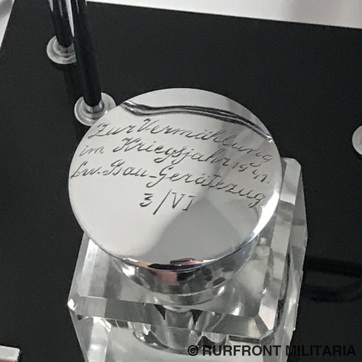 Luftwaffe Bau-Gerätezug 3 Bureauset Met Inktpot