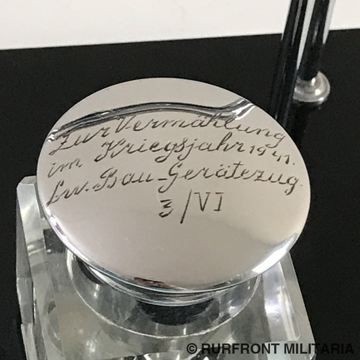 Luftwaffe Bau-Gerätezug 3 Bureauset Met Inktpot