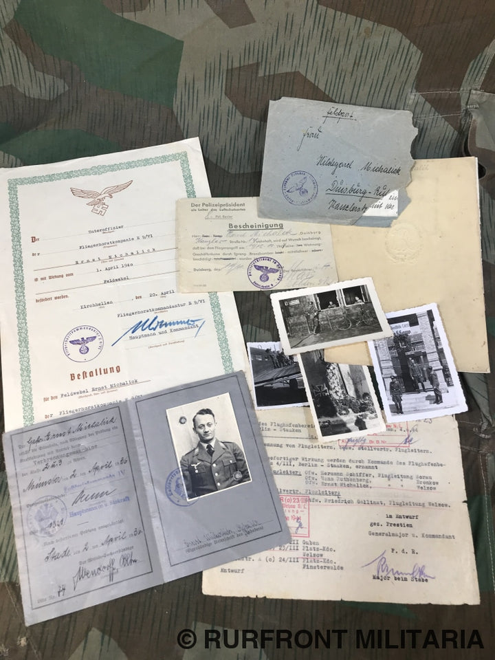 Luftwaffe Papierset Flugleiter Ernst Michalick