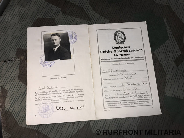 Luftwaffe Papierset Flugleiter Ernst Michalick