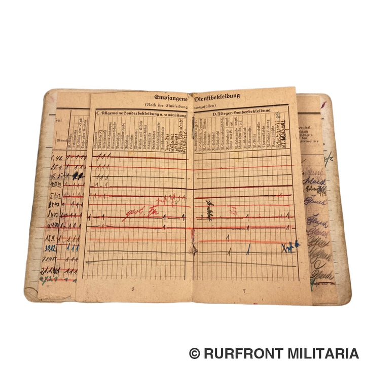 Luftwaffe Soldbuch Officier Werner Blank