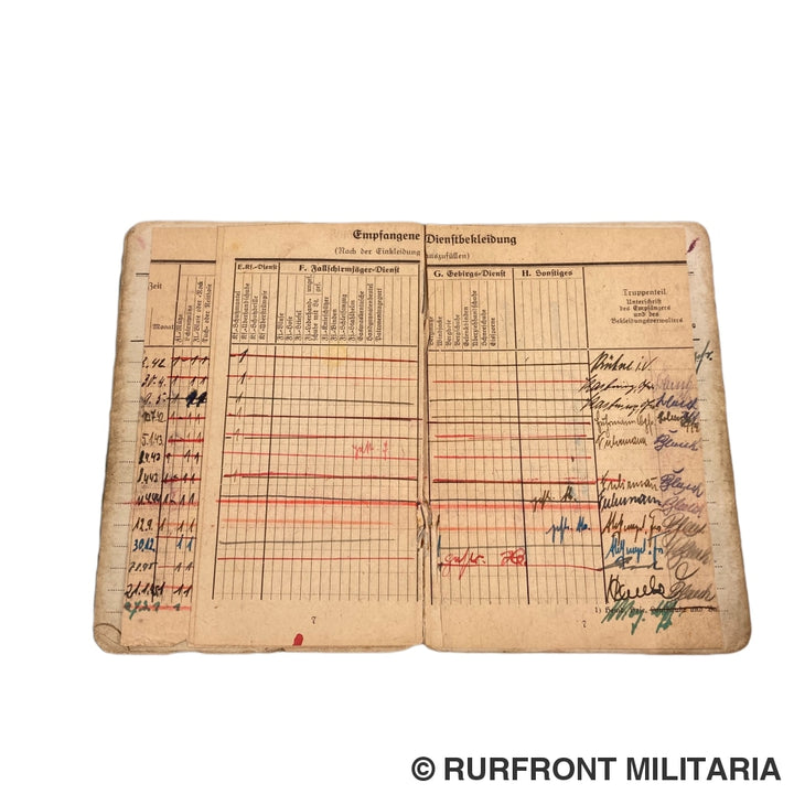 Luftwaffe Soldbuch Officier Werner Blank